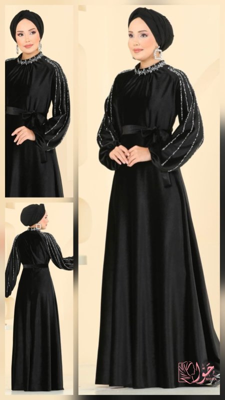 فستان سهرة مخمل