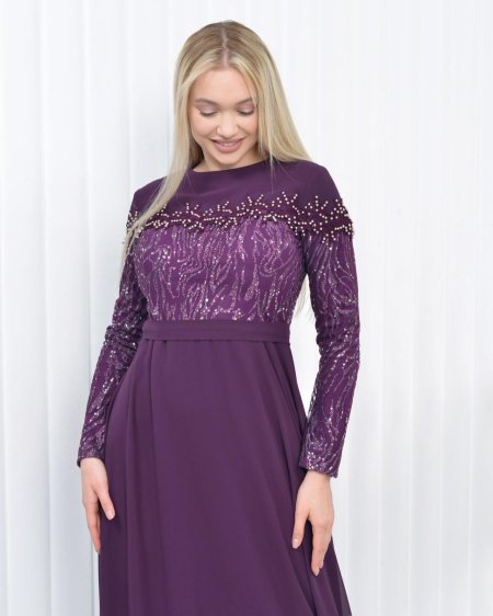 فستان شيفون مبطن